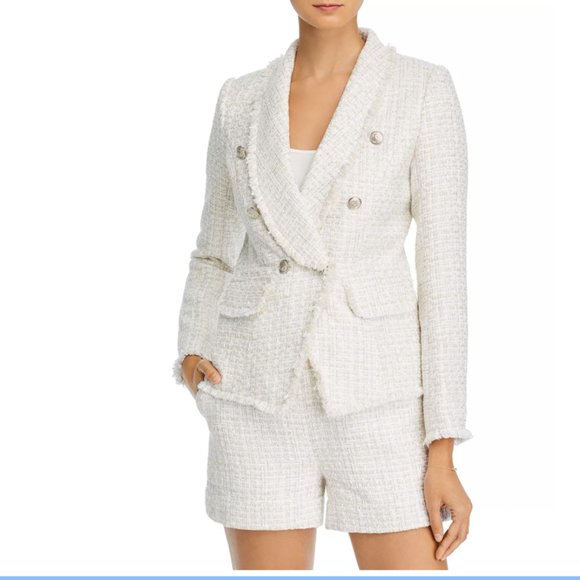 Aqua Jackets & Blazers - * BRAND NEW* AQUA Tweed Double-Breasted Blazer